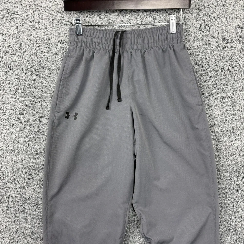 Under Armour Pants Mens Small Gray HeatGear Lightweight Track Loose Fit *FLAW